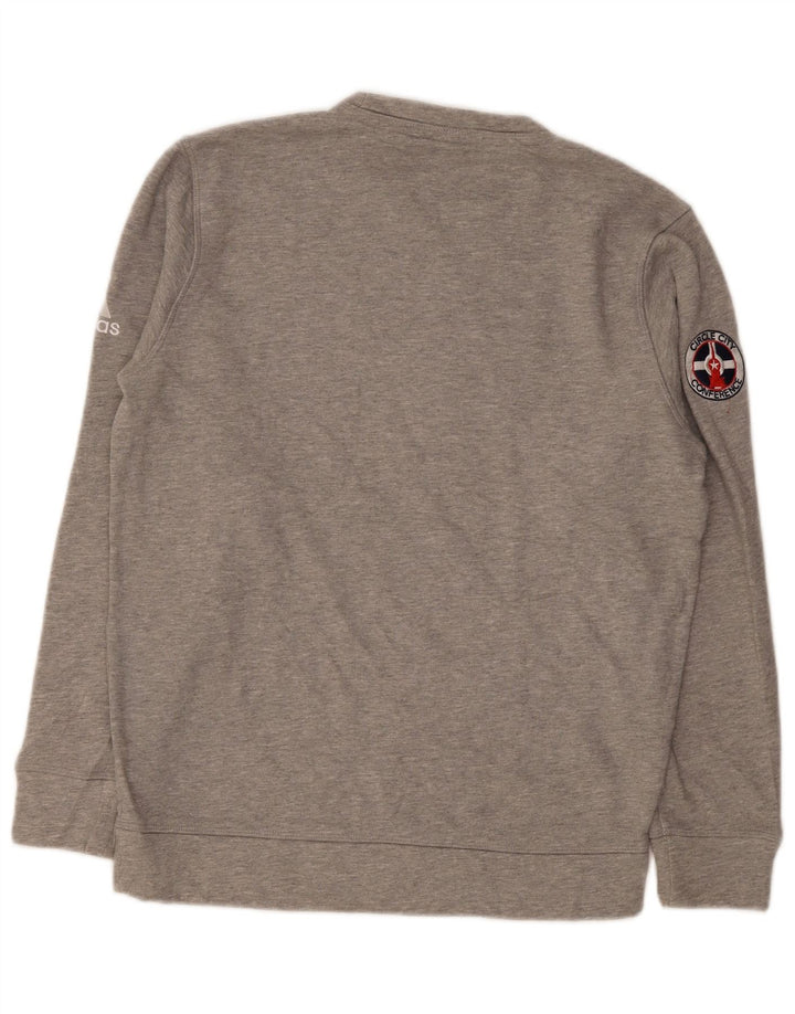 Adidas Herre Brebeuf Basketball Grafisk Sweatshirt Jumper Medium Grå Bomuld