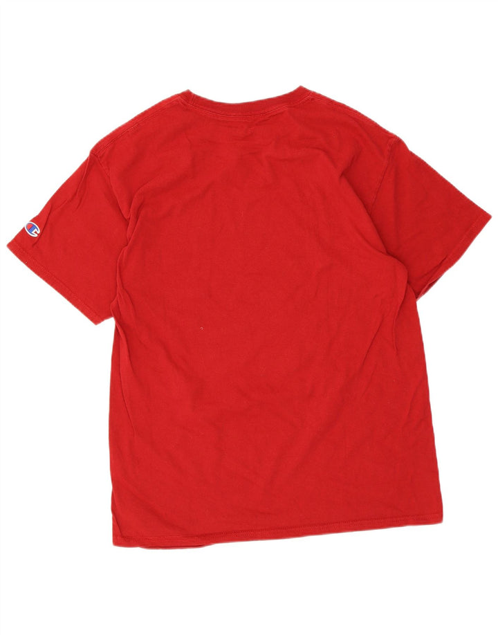 Champion Herre Grafisk T-Shirt Top Medium Rød