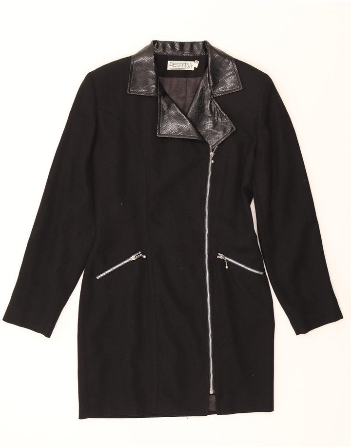 VINTAGE Womens Longline Blazer Jacket IT 44 Medium Black Vintage Vintage and Second-Hand Vintage from Messina Hembry 