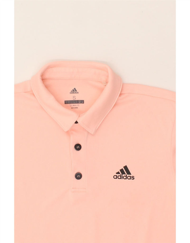 ADIDAS Mens Climalite Polo Shirt Small Pink Polyester Vintage Adidas and Second-Hand Adidas from Messina Hembry 