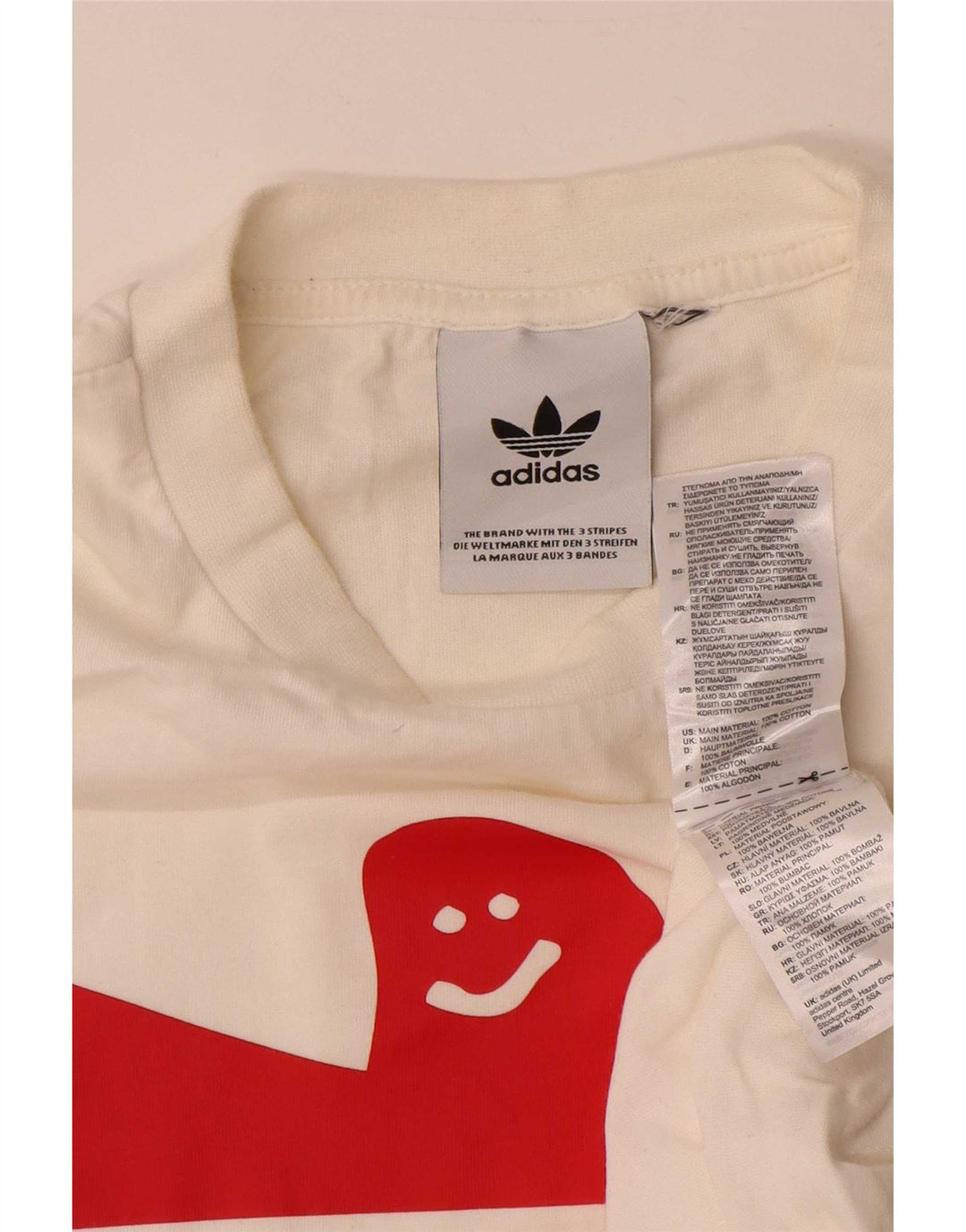 Adidas Grafisk T-shirt top til mænd, lille hvid