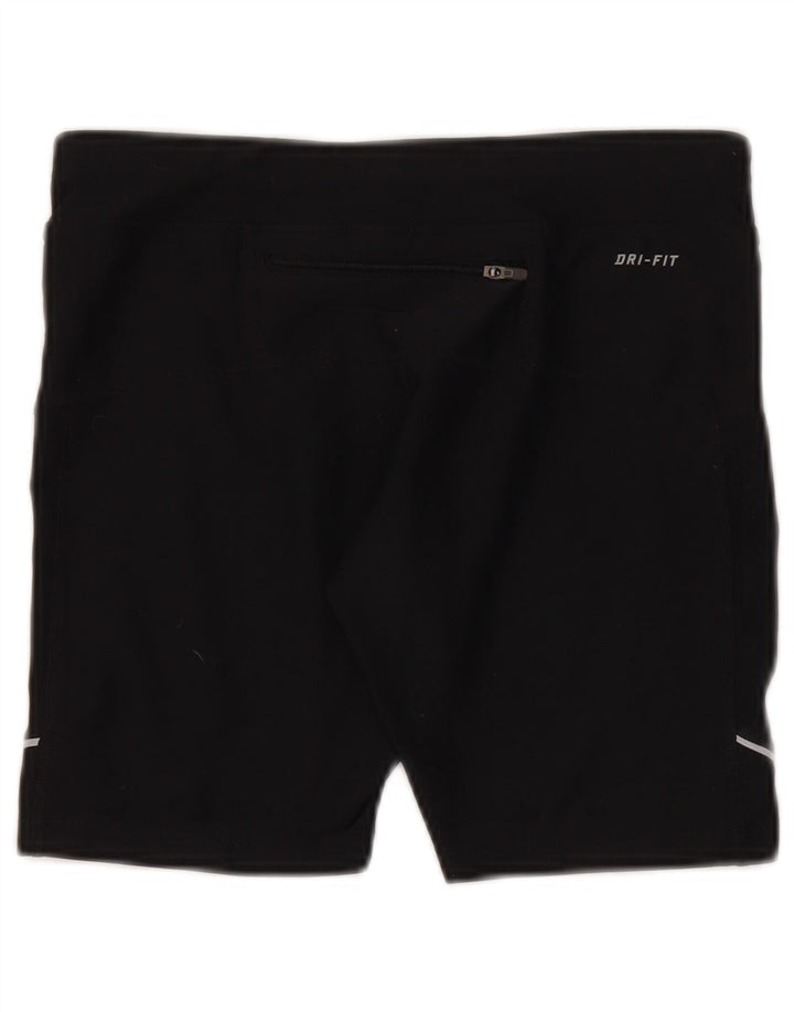 Nike Dame Dri Fit Sport Shorts UK 10 Small Black Polyester
