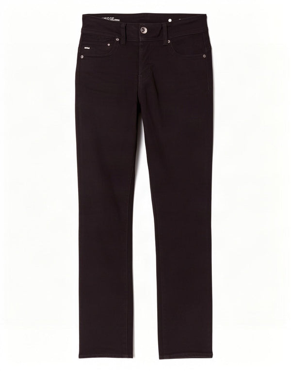 G-Star Dame Midge Saddle Straight Jeans W28 L30 Sort Bomuld