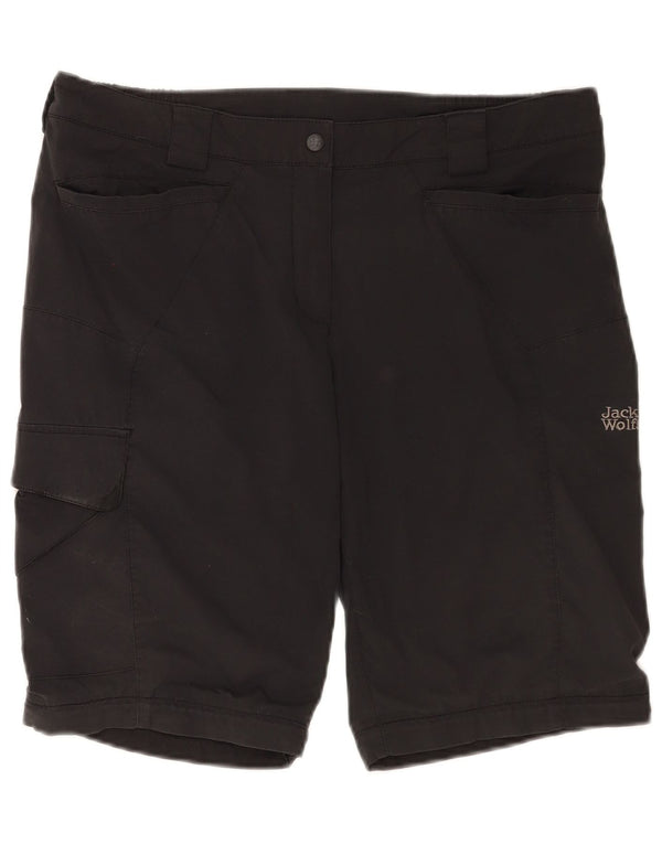 Jack Wolfskin Dame Cargo Shorts UK 12/14 Medium W34 Sort