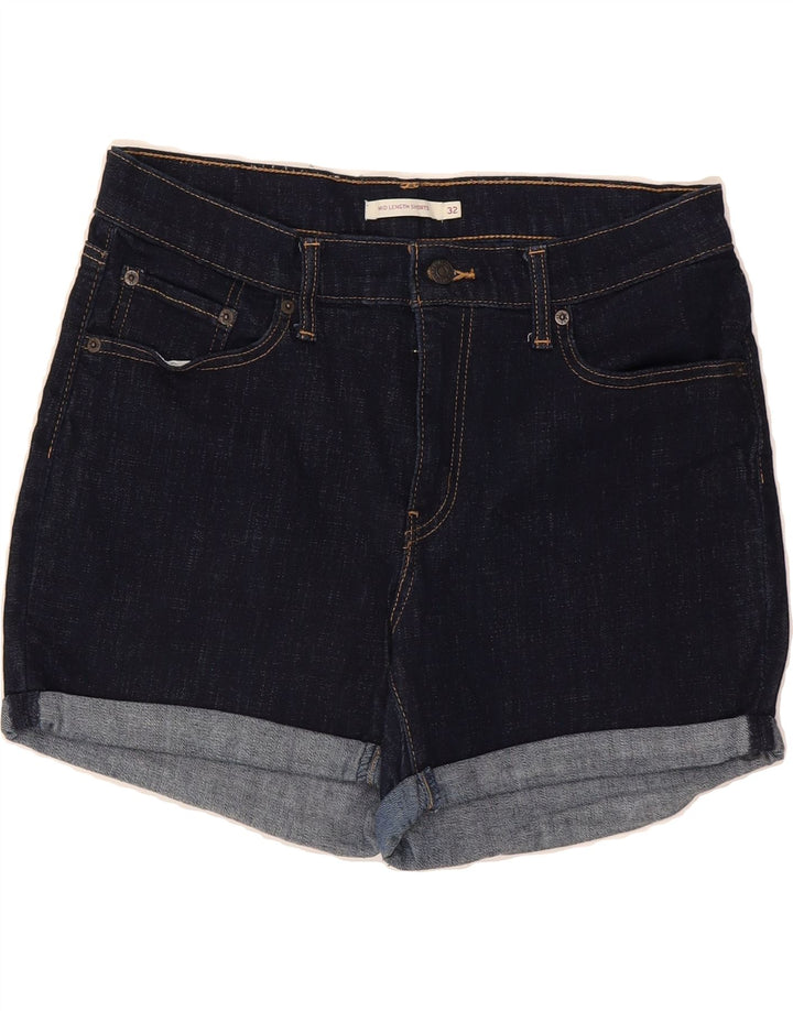 LEVI'S Womens Denim Shorts W32 Large Navy Blue Cotton Vintage Levi's and Second-Hand Levi's from Messina Hembry 