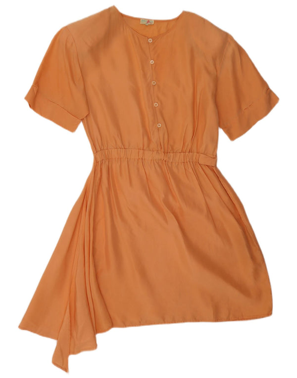 Ballon Dame Asymmetrisk Kjole EU 38 Medium Orange Silke