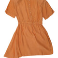 Ballon Dame Asymmetrisk Kjole EU 38 Medium Orange Silke