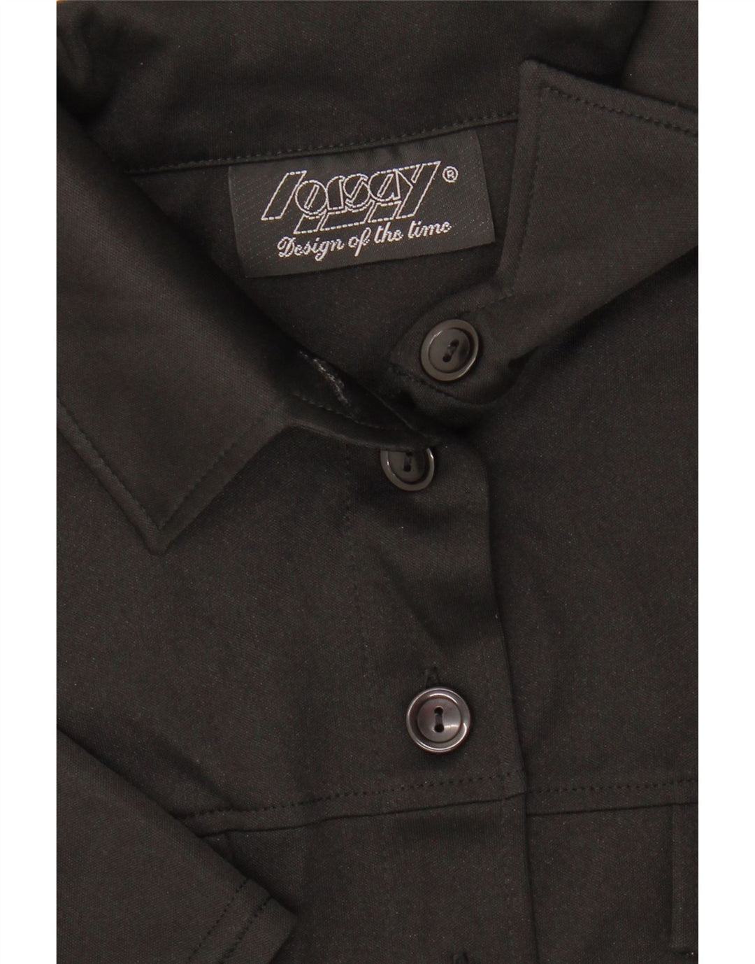 LORSAY Womens Short Sleeve Shirt UK 12 Medium Black Vintage Lorsay and Second-Hand Lorsay from Messina Hembry 