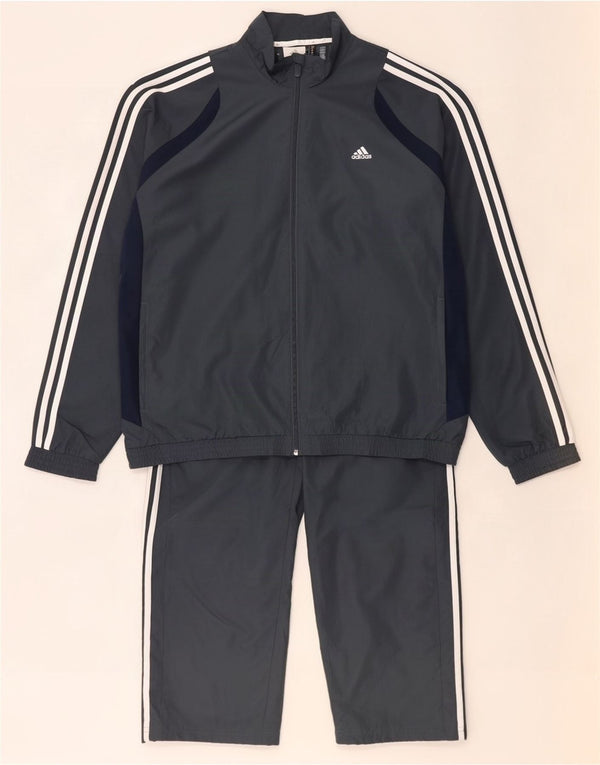 Adidas Herre Climalite fuld træningsdragt UK 44/46 stor grå farveblok