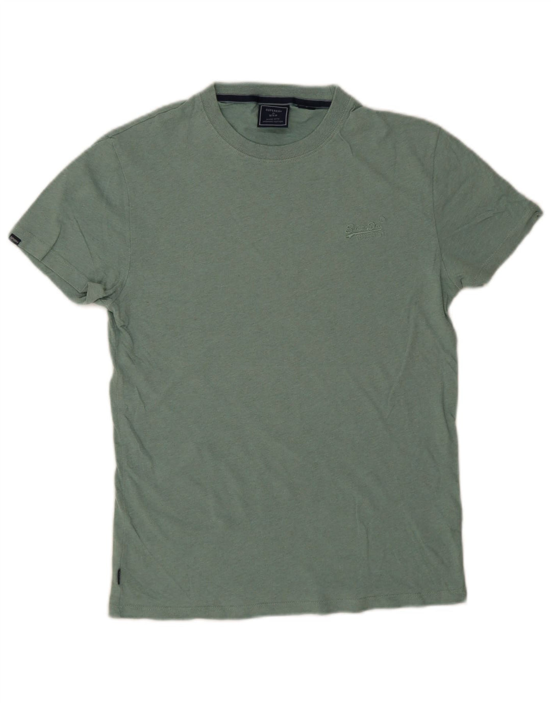Superdry T-shirt top til mænd, lille grøn bomuld