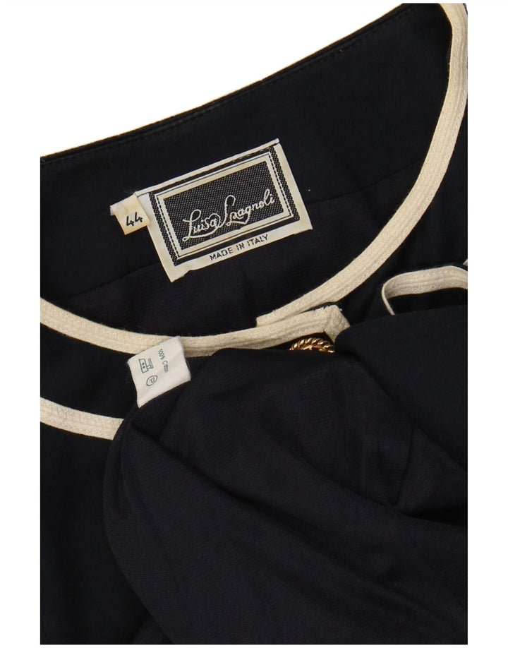 LUISA SPAGNOLI Kortærmet blazerjakke til kvinder IT 44 Medium Navyblå