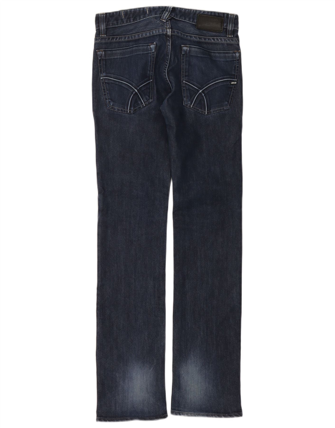 Gas Straight Jeans til kvinder W30 L34 Marineblå Bomuld