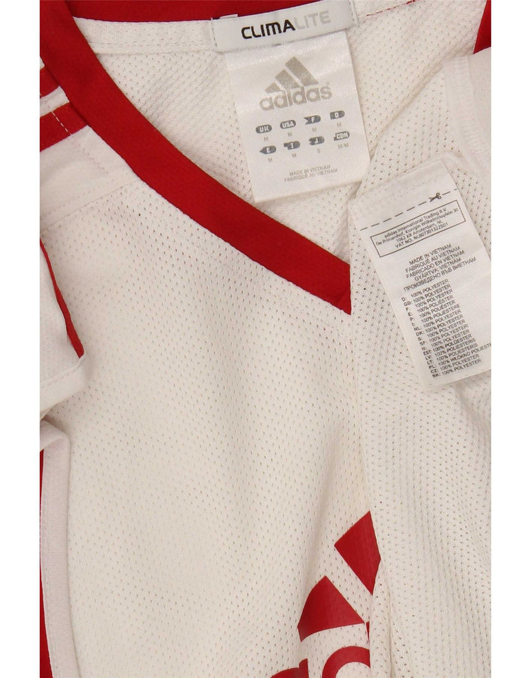Adidas Herre Climalite Grafisk Vest Top Medium White Colourblock Polyester