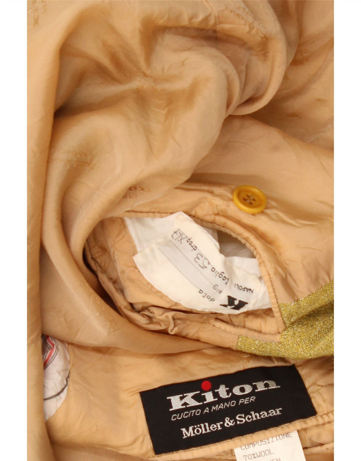 KITON Mens Slim 3 Button Blazer Jacket IT 53 XL Green Wool Vintage Kiton and Second-Hand Kiton from Messina Hembry 