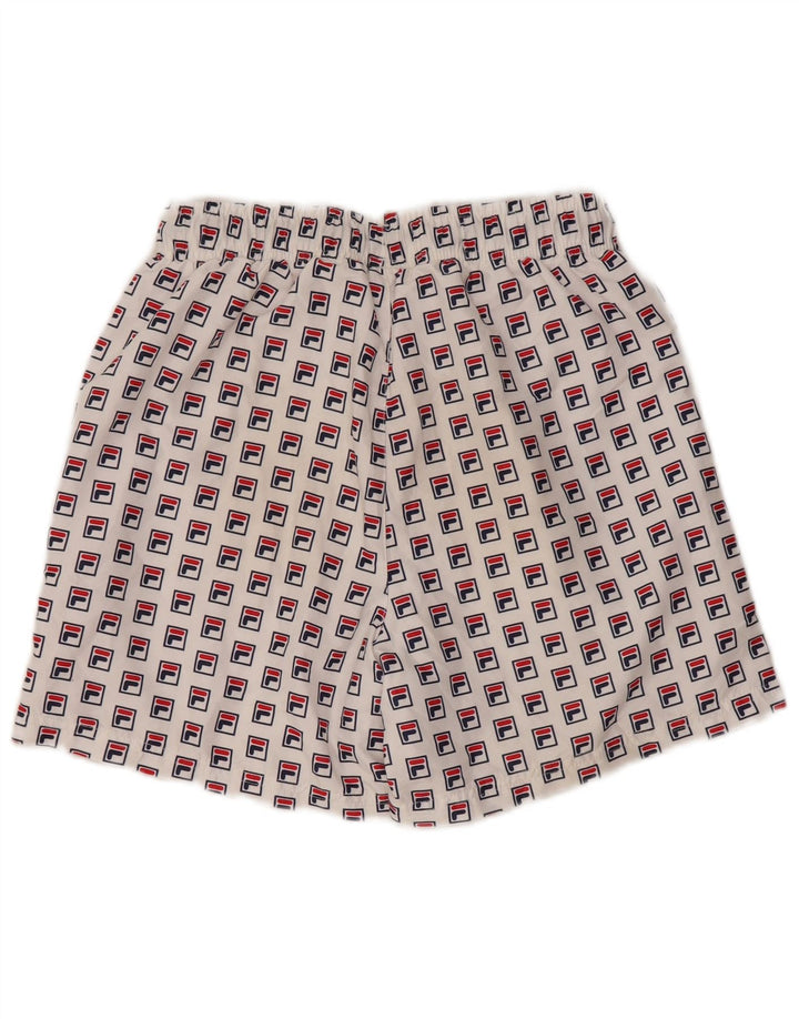 FILA Grafiske badeshorts til mænd XS Hvid polyester