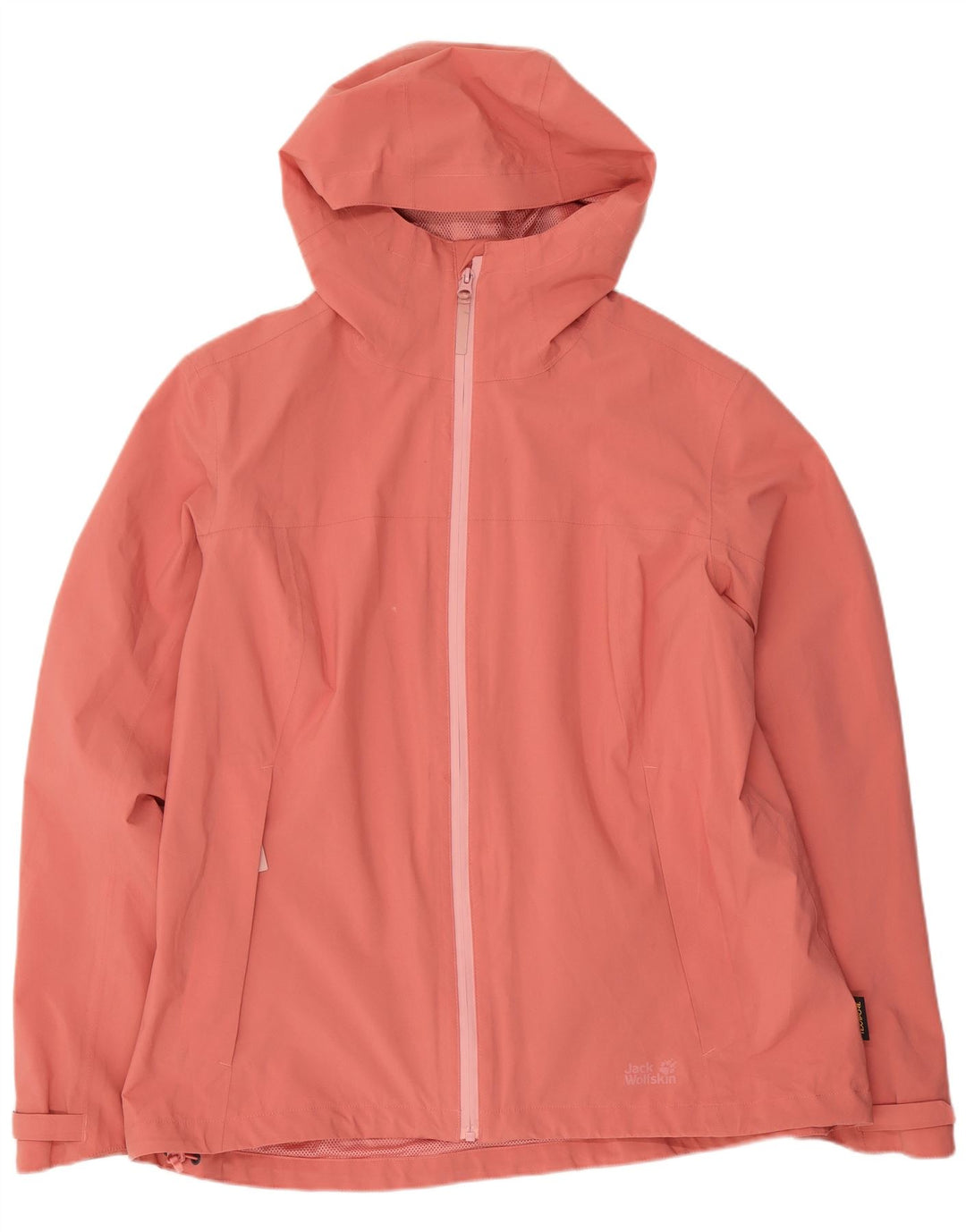 Jack Wolfskin Dame Hætte Regnjakke UK 18 XL Pink Polyester