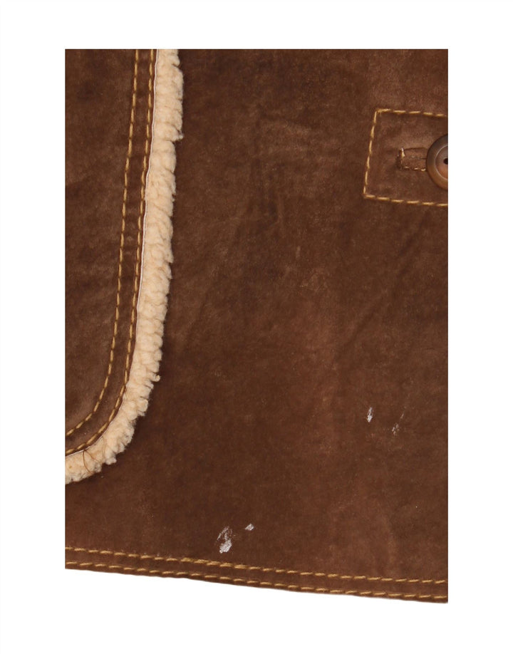 Conbipel Dame Shearling Jacket IT 48 XL Brunt Læder