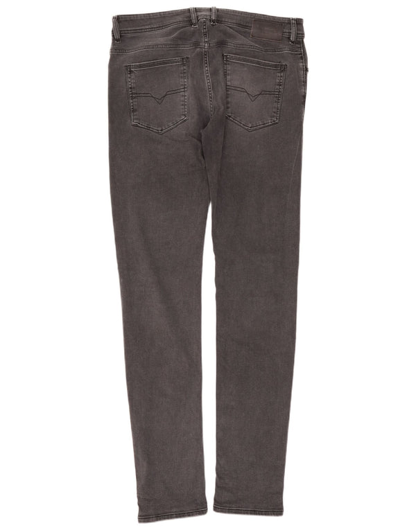 Diesel Herre Sleenker Slim Skinny Jeans W34 L34 Grå Bomuld