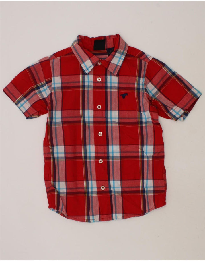 WRANGLER Boys Short Sleeve Shirt 4-5 Years Red Check Cotton Vintage Wrangler and Second-Hand Wrangler from Messina Hembry 