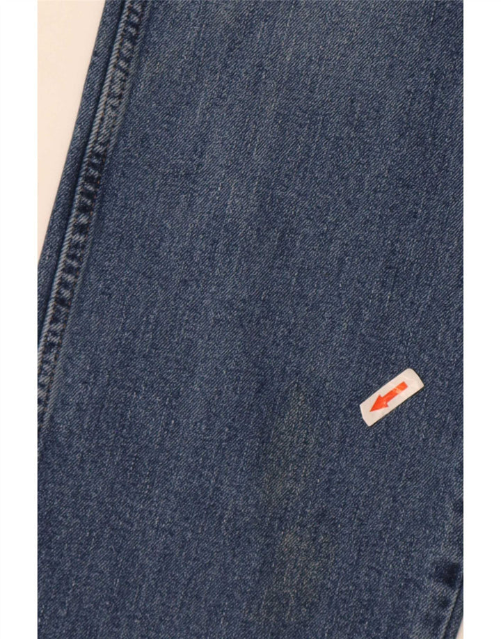 Wrangler Herre Regular Straight Jeans W34 L32 Blå Bomuld