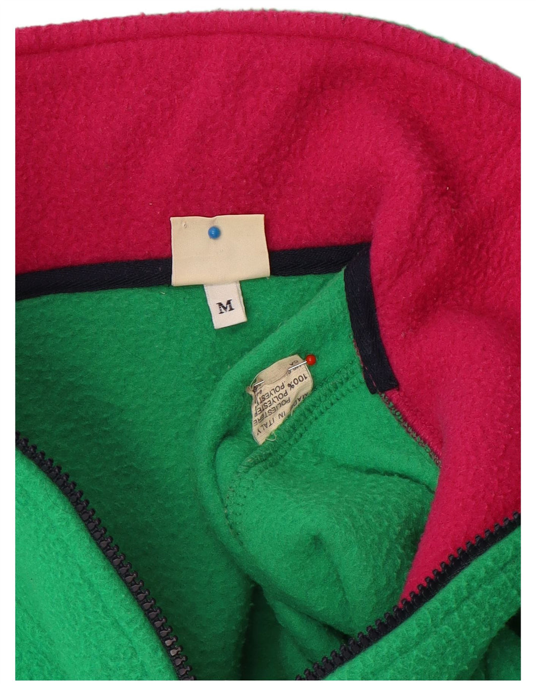 Sisley Herre lynlås hals Fleece Jumper Medium Grøn Polyester
