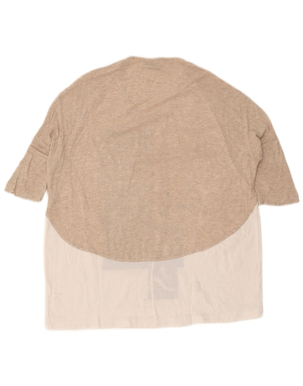 Zara Graphic T-Shirt Top UK 14 Medium White Colourblock