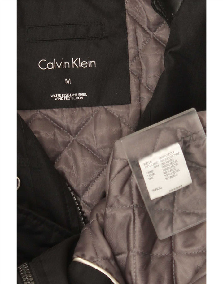 Calvin Klein Herre Bomber Windbreaker Jacket UK 38 Medium Sort Modern