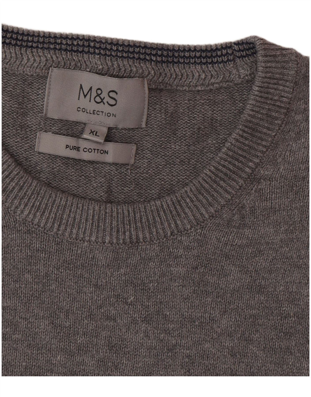 Marks & Spencer Herre sweater med rund hals XL Grå
