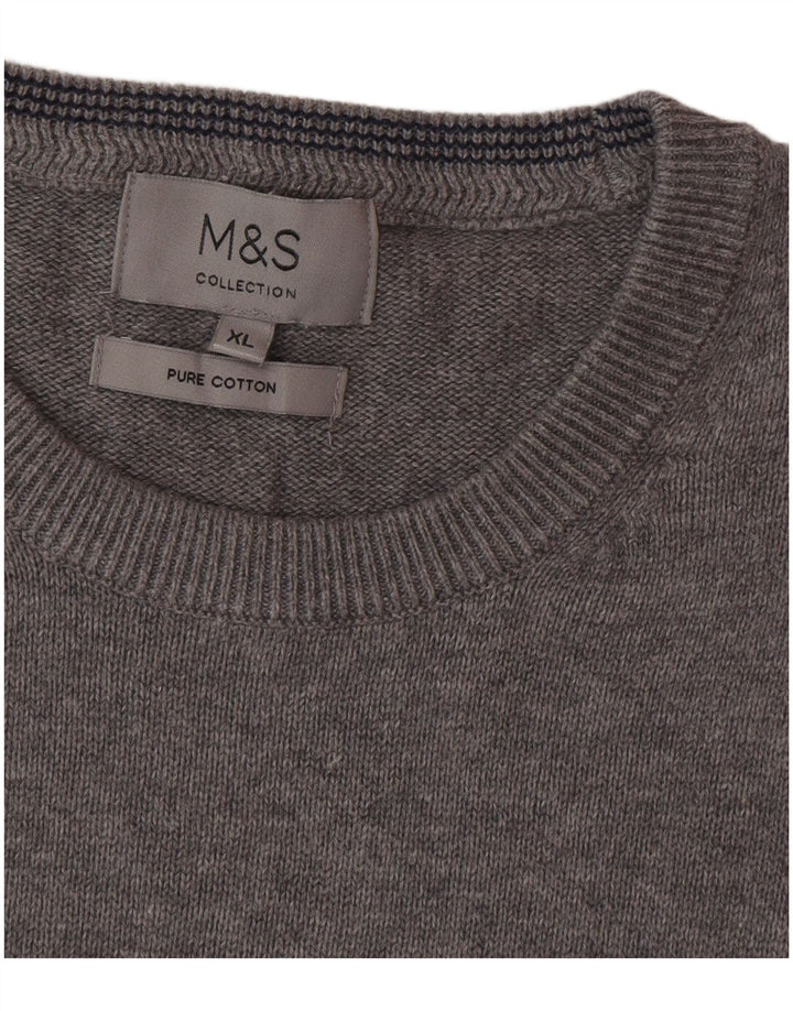 Marks & Spencer Herre sweater med rund hals XL Grå