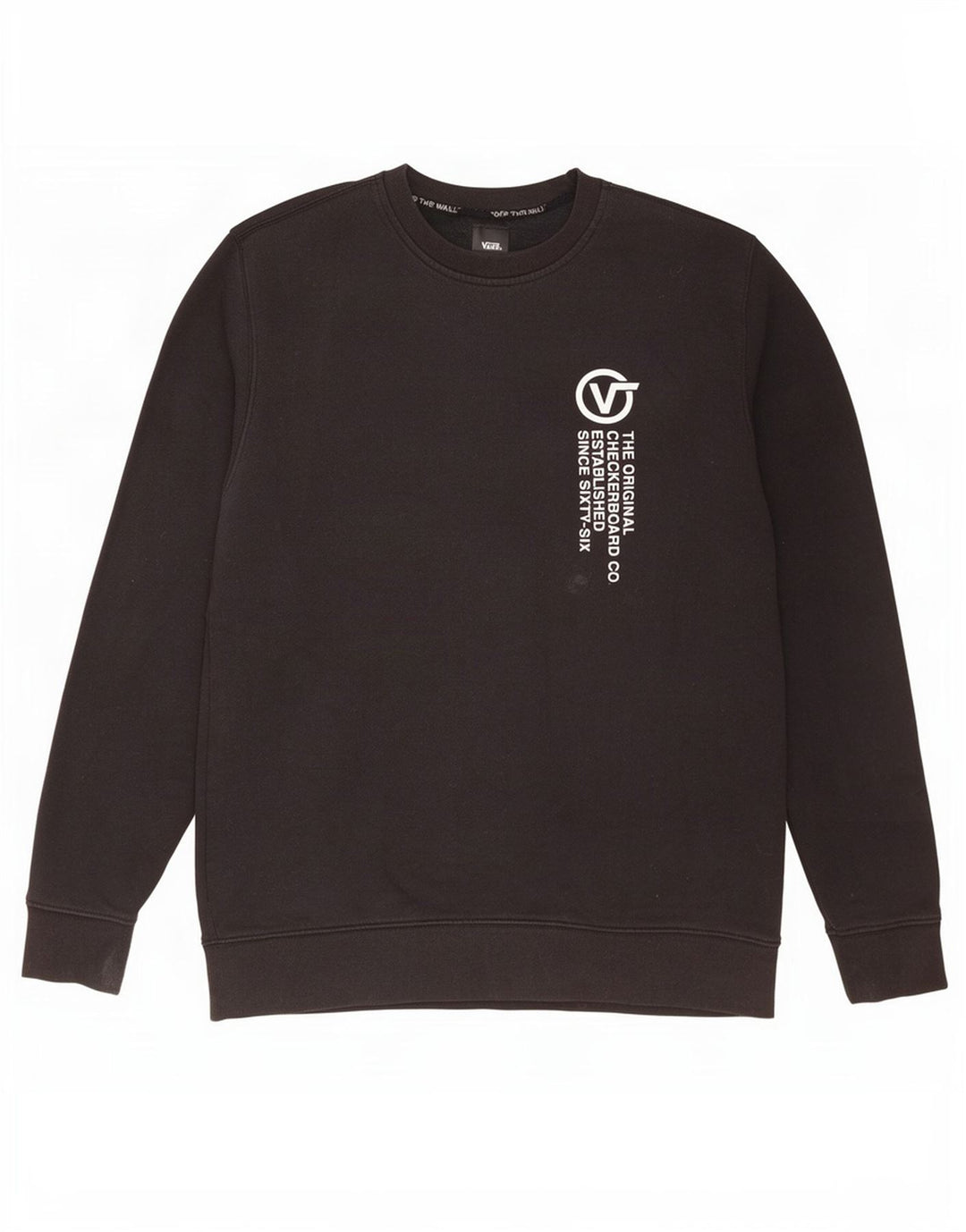Vans Herre Grafisk Sweatshirt Jumper Medium Sort Bomuld