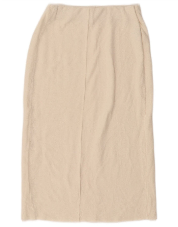 ZARA Midi lige nederdel Small W26 Off White polyester