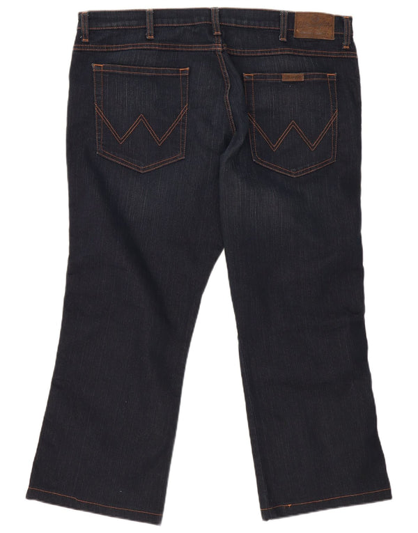 WRANGLER Herre Cropped Bootcut Jeans W38 L25 Marineblå Bomuld