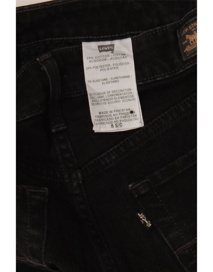 LEVI'S Womens Straight Jeans US 6 Medium W29 L30 Black Cotton Vintage Levi's and Second-Hand Levi's from Messina Hembry 