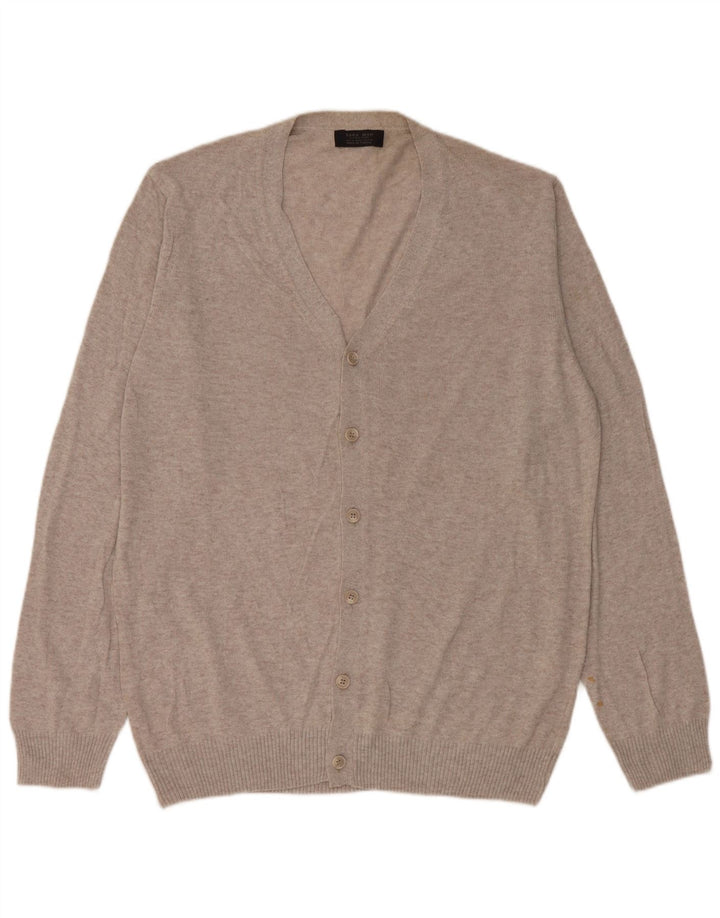 Zara Herre Cardigan Sweater XL Grå