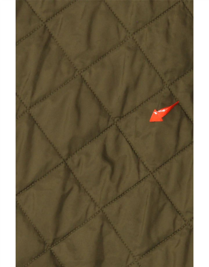 BARBOUR Herre quiltet jakke UK 40 Stor Khaki Polyamid