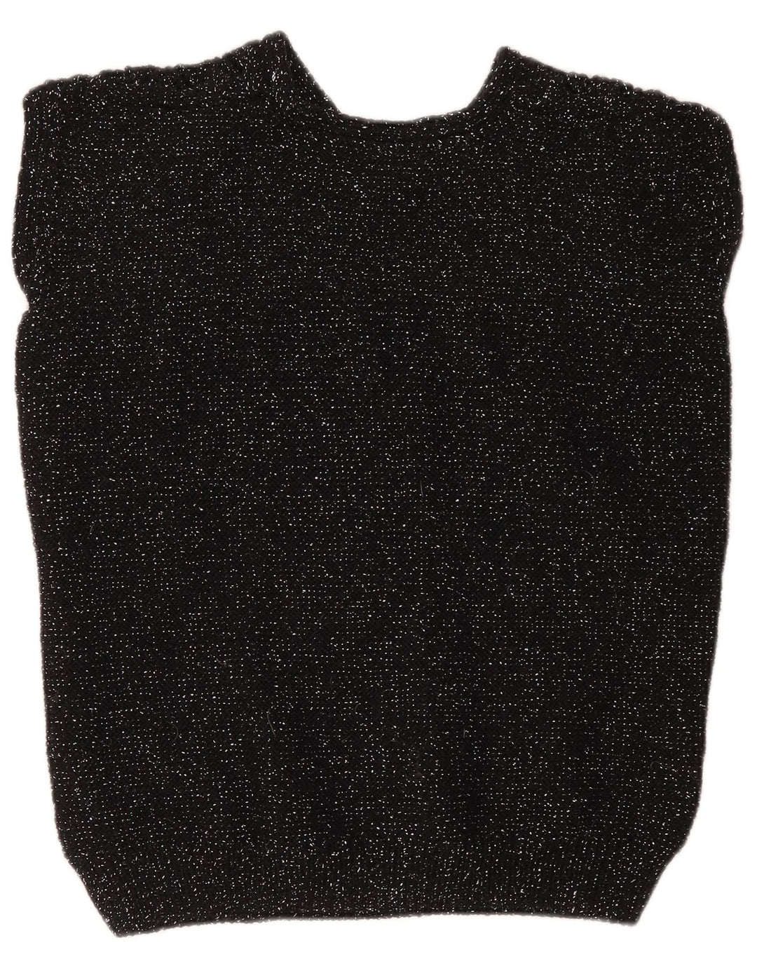 Vintage Dame Vest Tank Top UK 12 Medium Black Flecked