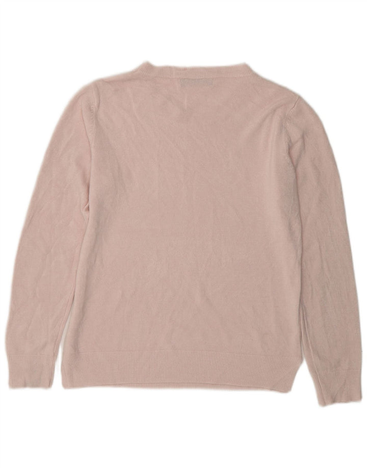 Marks & Spencer Dame Boat Neck Jumper Sweater UK 10 Small Pink