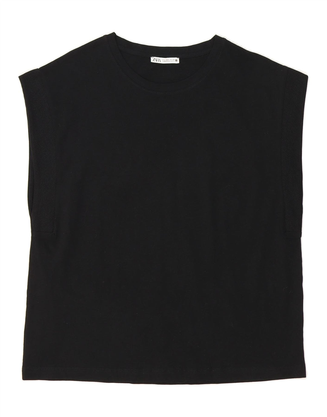 ZARA Womens Vest Top UK 16 Large Black Vintage Zara and Second-Hand Zara from Messina Hembry 