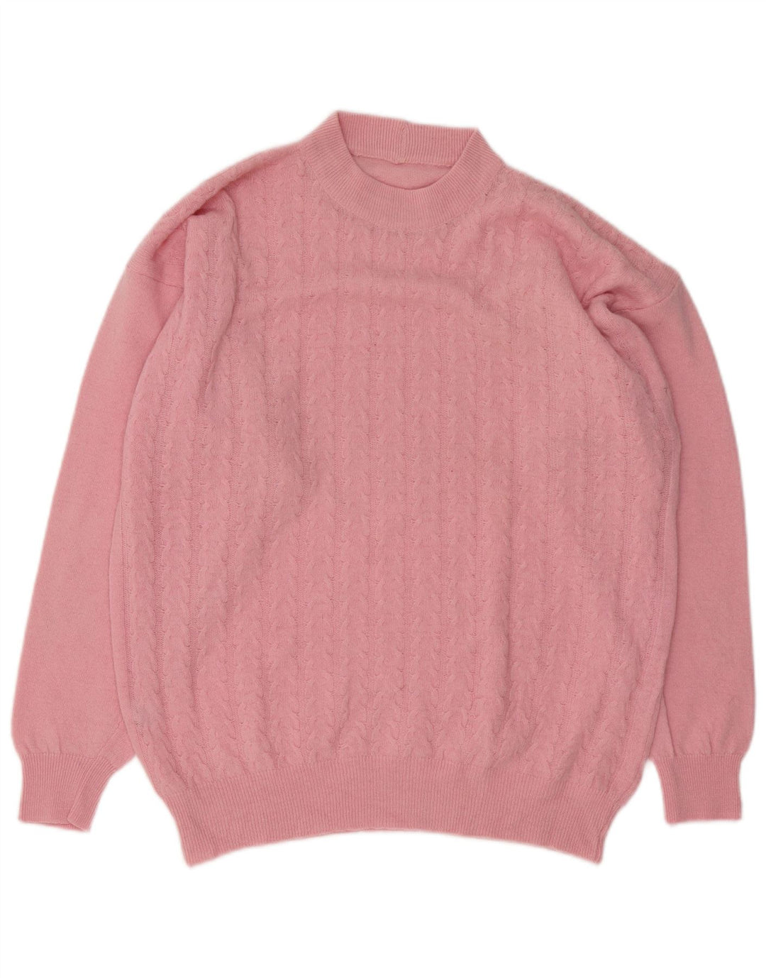 VINTAGE Dame sweater med rund hals DK 18 XL Pink