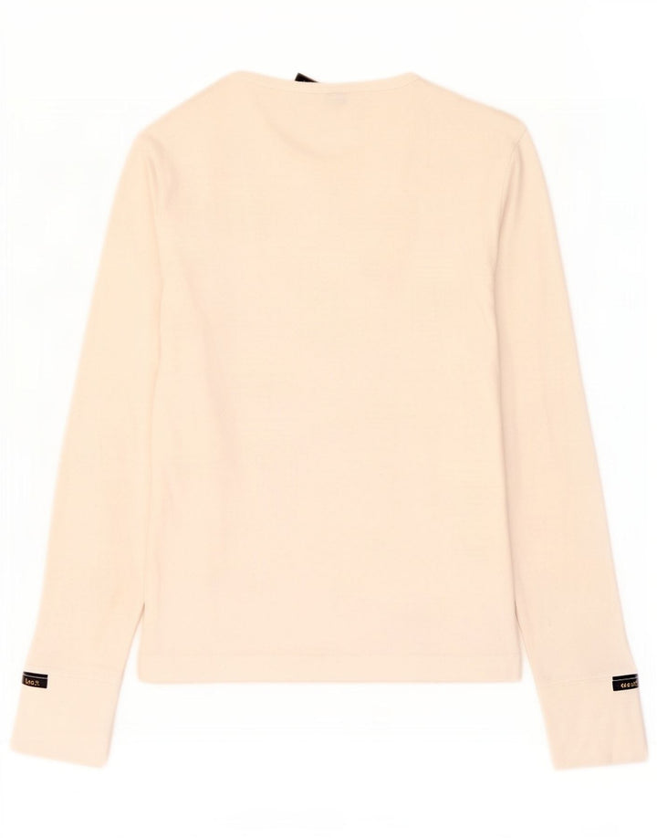 Lee Dame Top Langærmet UK 12 Medium Off White Bomuld