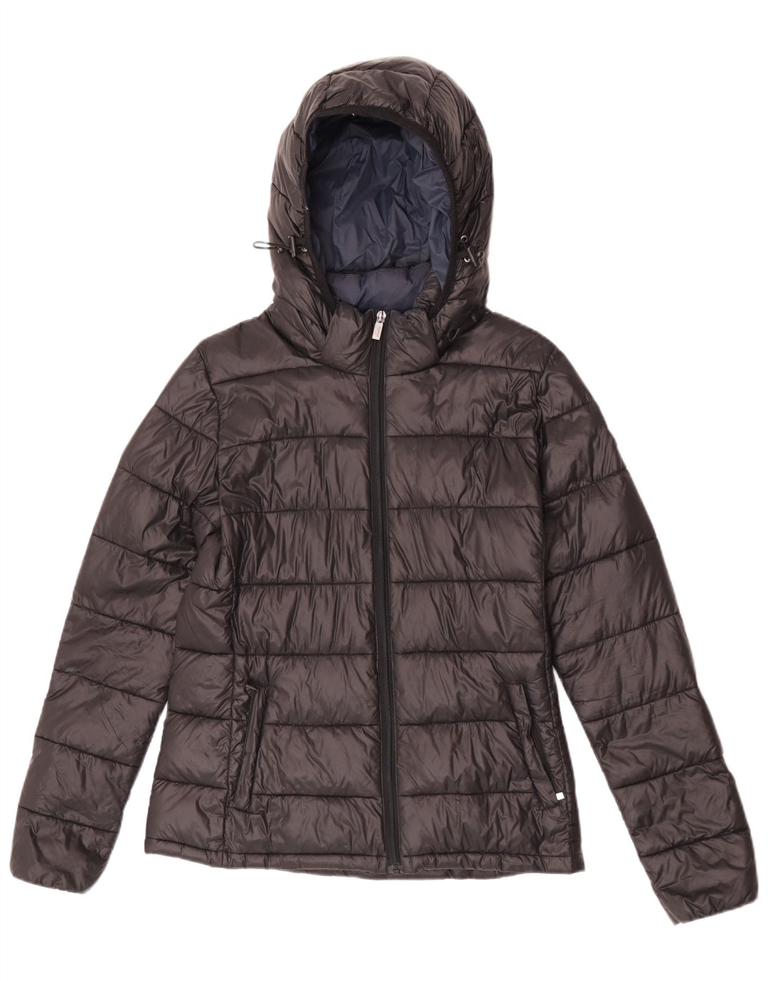 Best Company Dame Hætte Polstret Jakke UK 12 Medium Sort Nylon