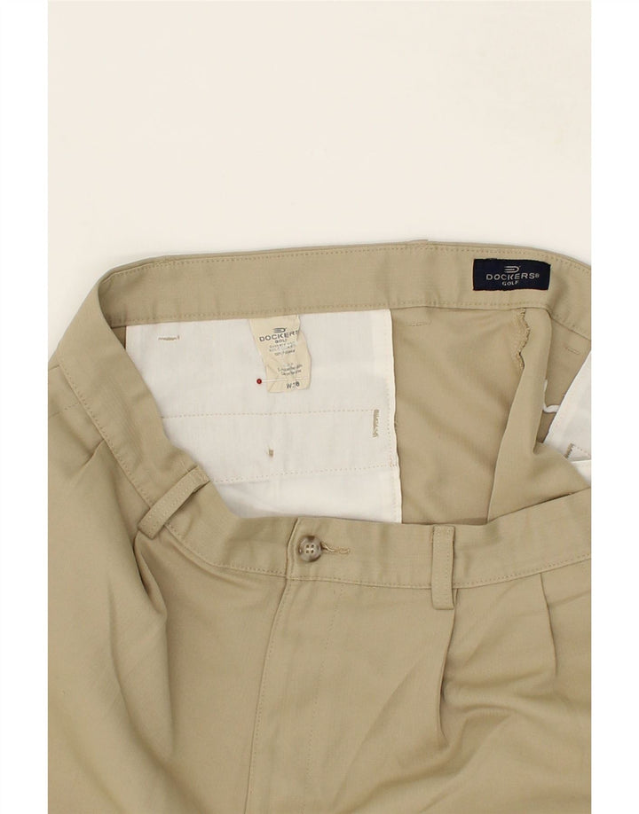 DOCKERS Mens Golf Pegged Chino Shorts W38 XL Beige Polyester Vintage Dockers and Second-Hand Dockers from Messina Hembry 