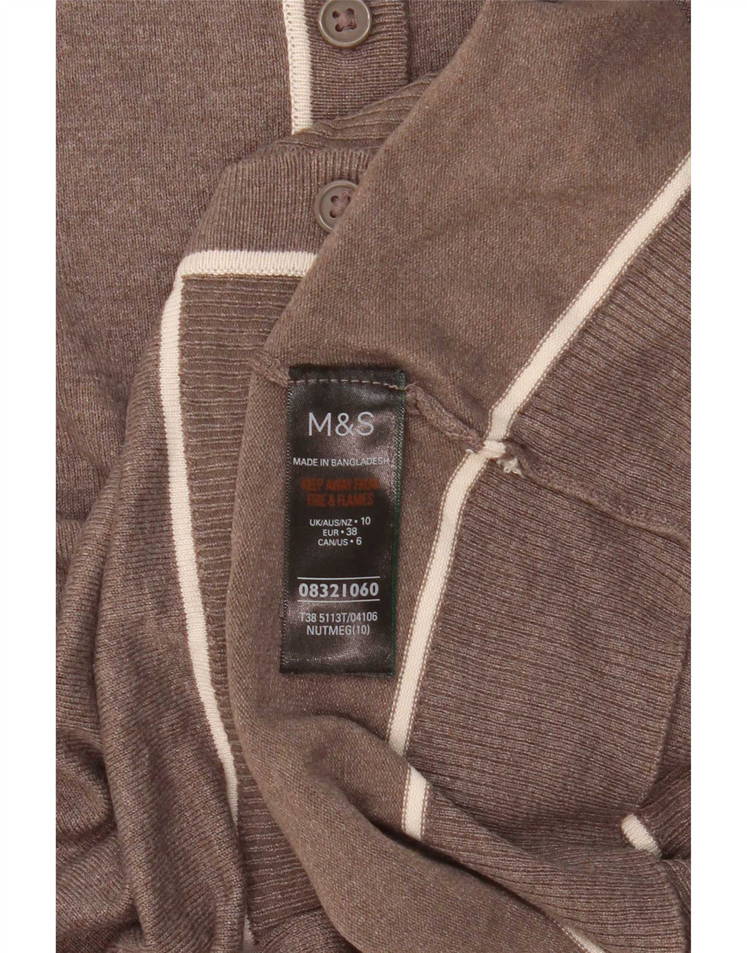 Marks & Spencer Dame Cardigan Sweater UK 10 Small Brown Viscose