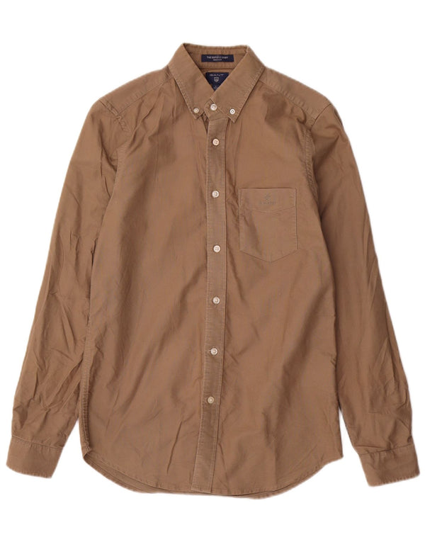 Gant Herre Oxford Regular Fit skjorte størrelse 37/38 Lille beige bomuld