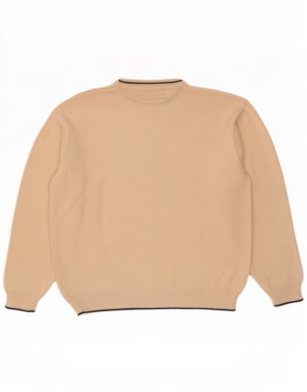 Daniel Hechter Herre Crew Neck Jumper Sweater IT 58 3XL Beige Bomuld