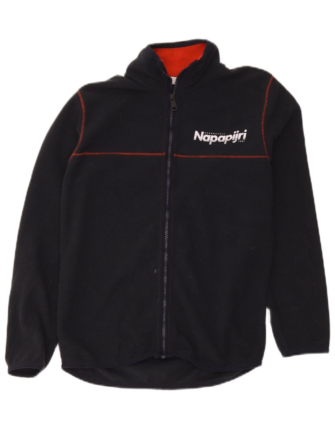 Napapijri drenge grafisk fleecejakke 13-14 år sort polyester