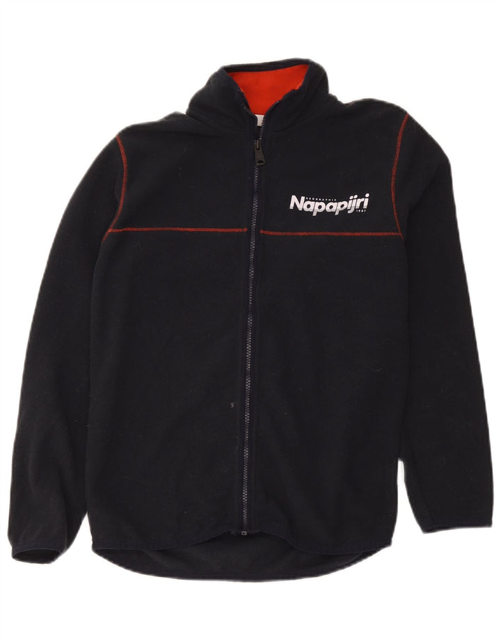 Napapijri drenge grafisk fleecejakke 13-14 år sort polyester
