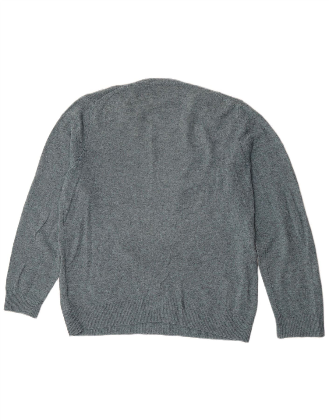 Marks & Spencer Herre V-hals sweater Stor blå lammeuld