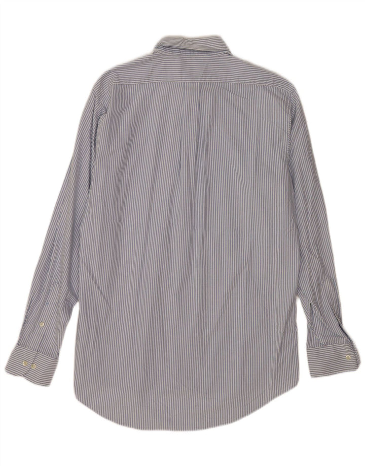 Chaps Herre Classic Fit Skjorte Størrelse 34/35 15-15 1/2 Medium Blå Stribet