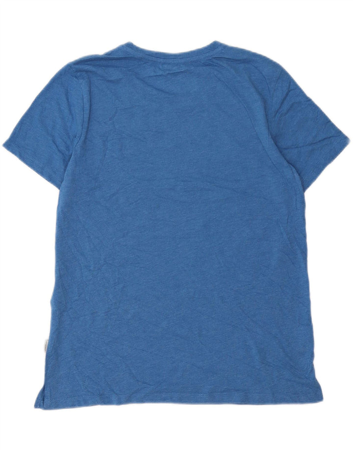 Eddie Bauer Dame T-Shirt Top UK 16 Stor Blå Bomuld